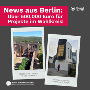 Read more about the article Über eine halbe Million Euro für meinen Wahlkreis